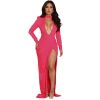Deep V Neck Backless Dress